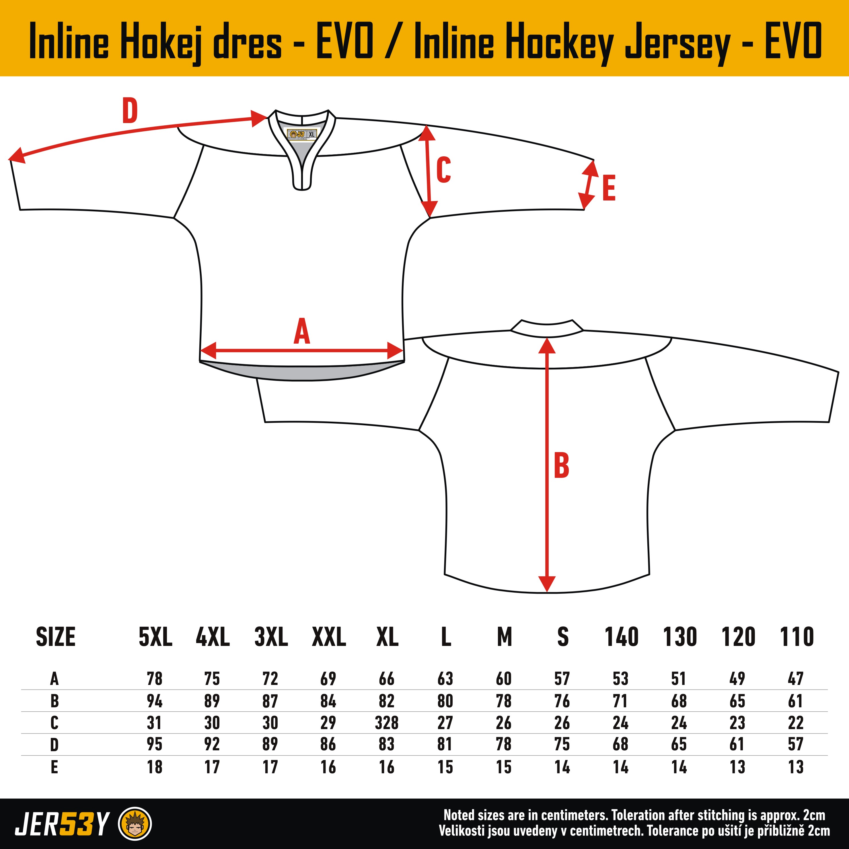 adidas youth hockey jersey size chart